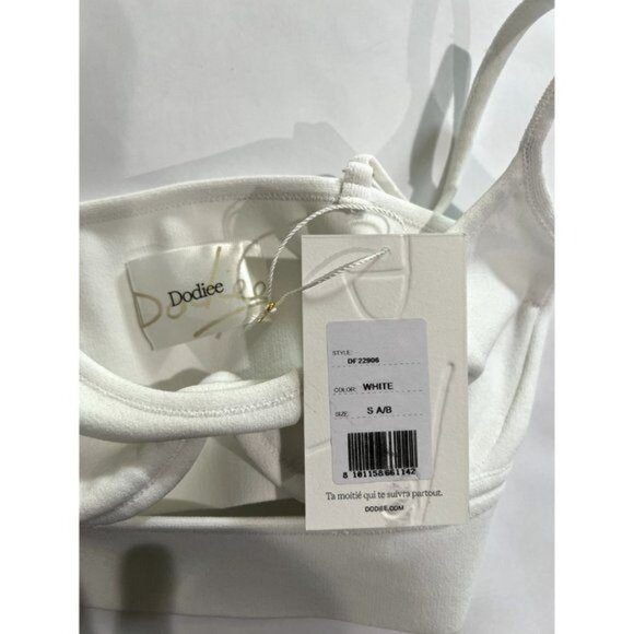 Dodiee Ariana Sculpt Knit Bra Top in White - Picture 4 of 4